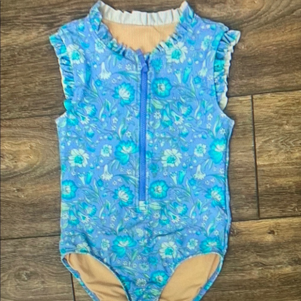 Crewcuts Blue Floral Kids Bodysuit